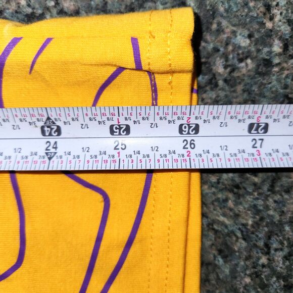 Looney Tunes Gold Yellow Purple Long Sleeve Shirt Men's Size S 34/36 Cotton - Picture 6 of 7